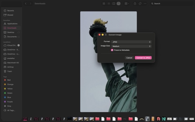 Compressed file saved