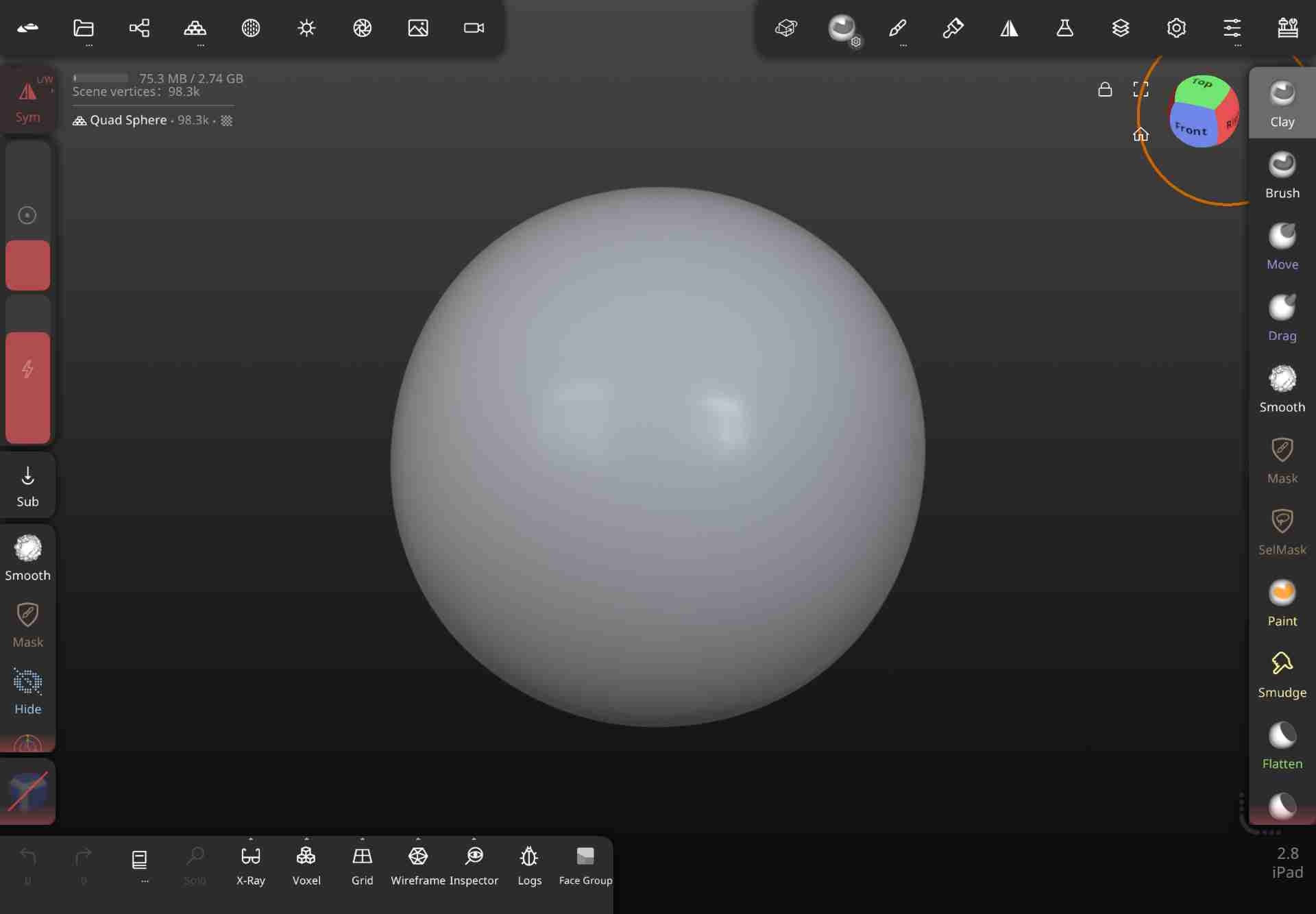 Sculpt stage 1