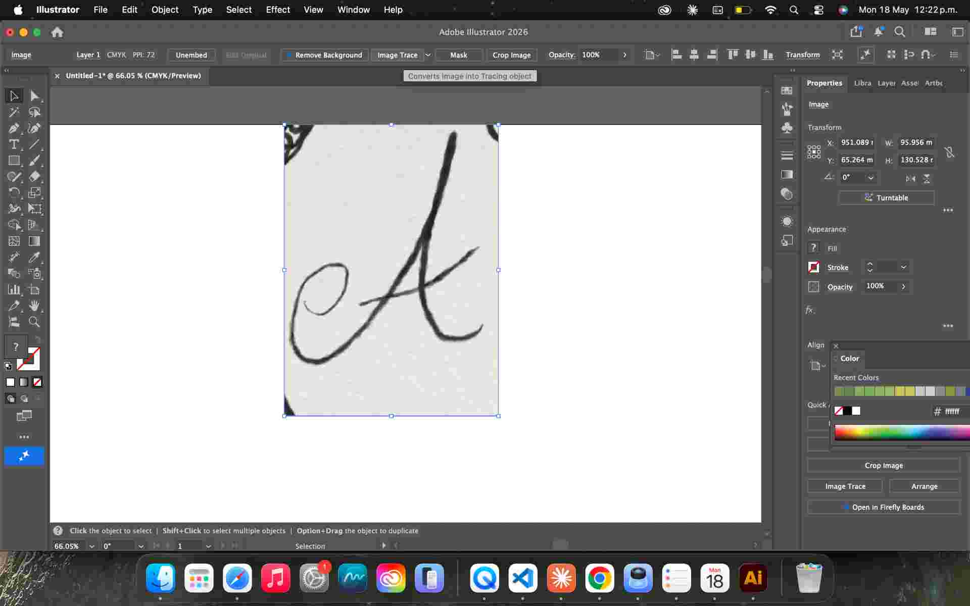 Image Trace result