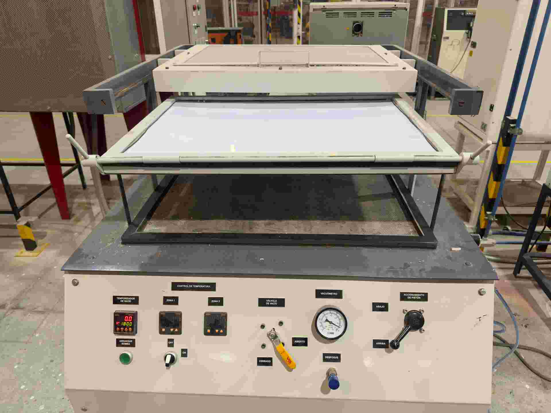 Styrene sheet clamped