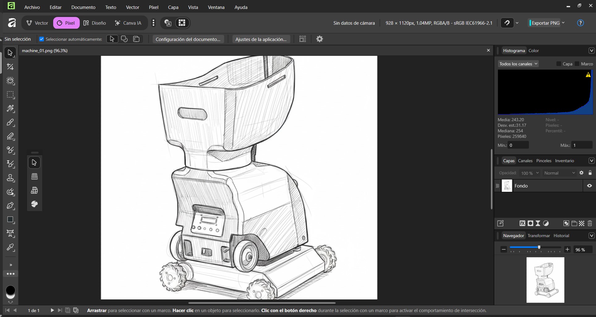 Affinity Photo interface setup