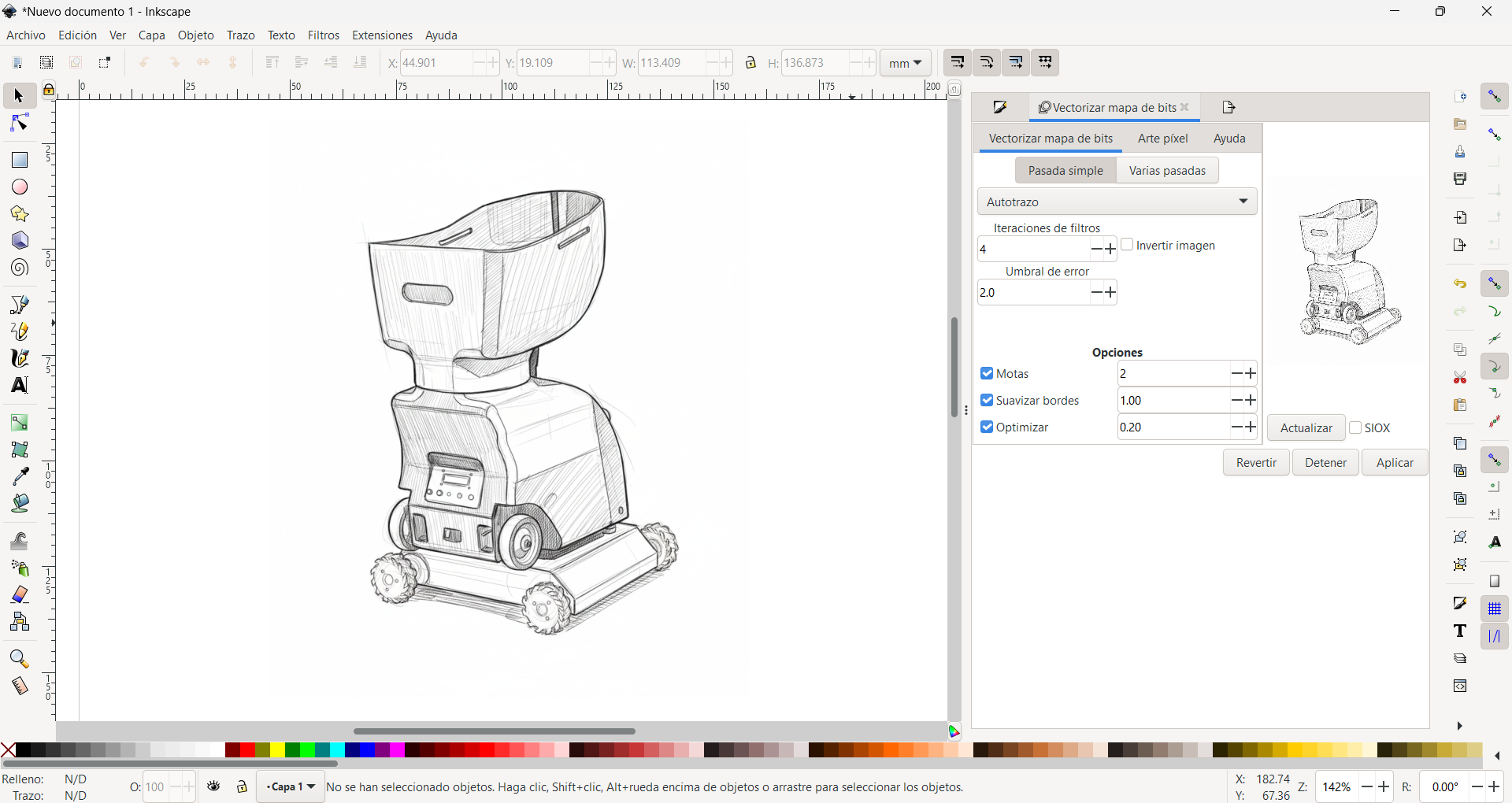 Inkscape document setup