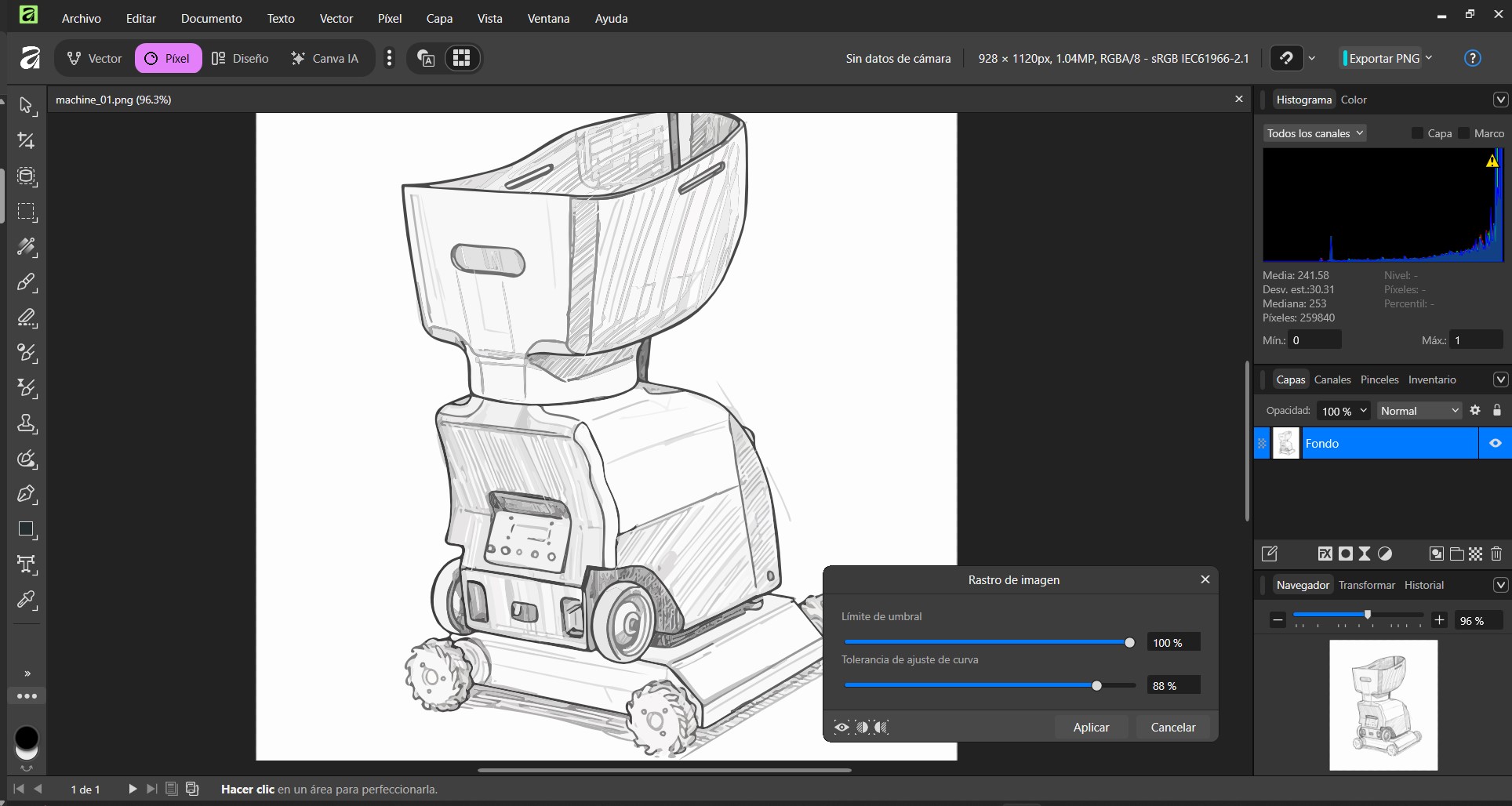 Affinity color correction tools