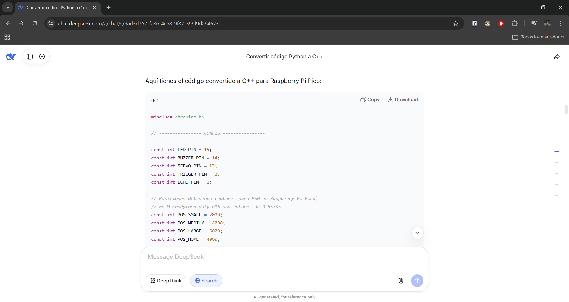 Circuit on breadboard