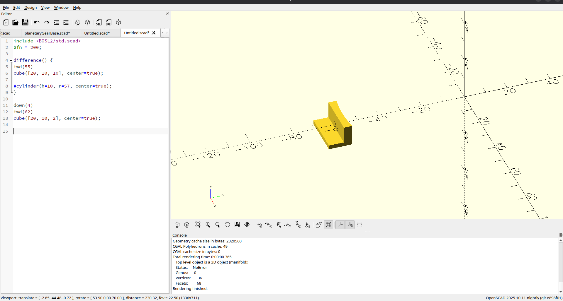 OpenSCAD Screw Pieces