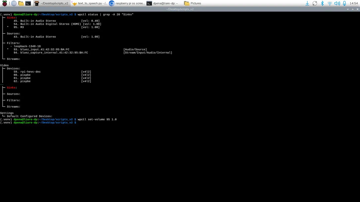 Wpctl Command Screenshot