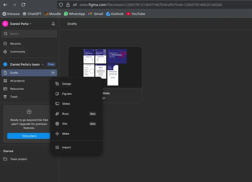 Creating a new draft