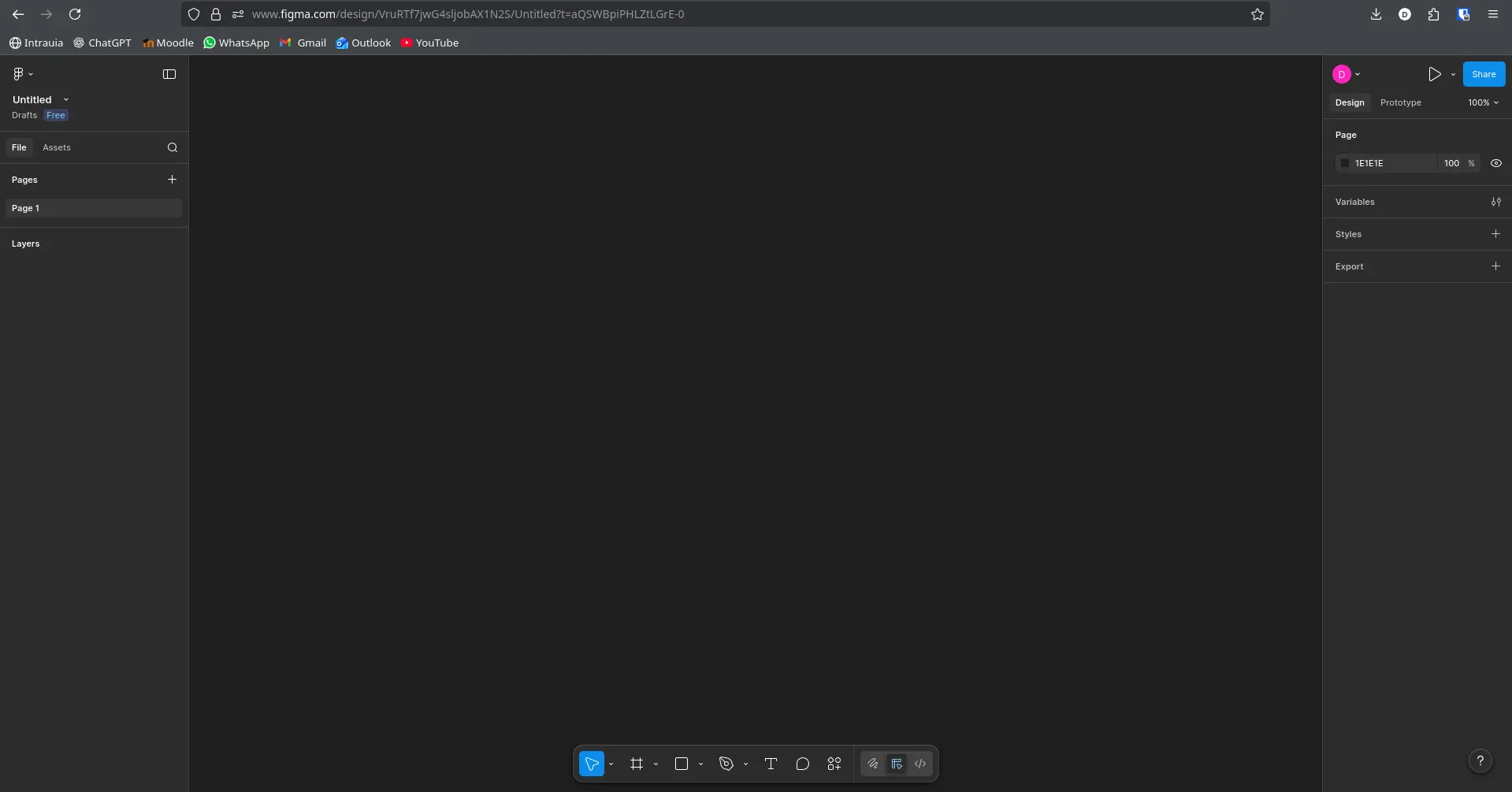 Figma blank design page