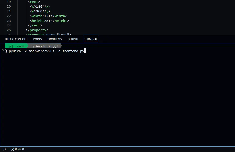 Pyuic6 run