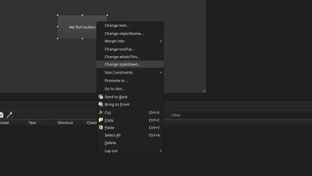 Style editor