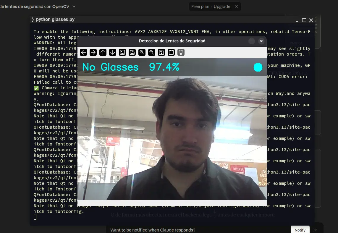 No Glasses Detection