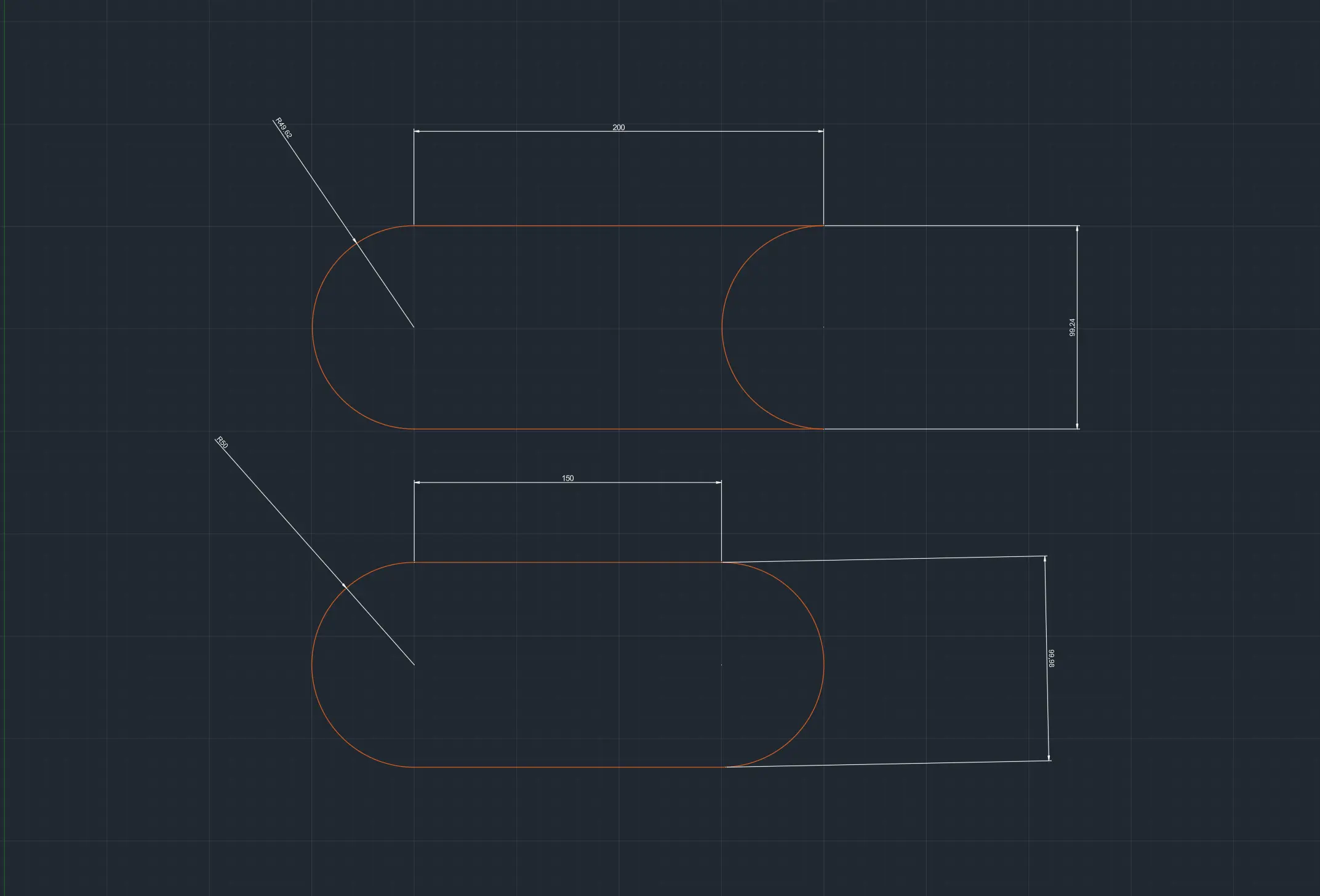 AutoCAD tentacle pieces