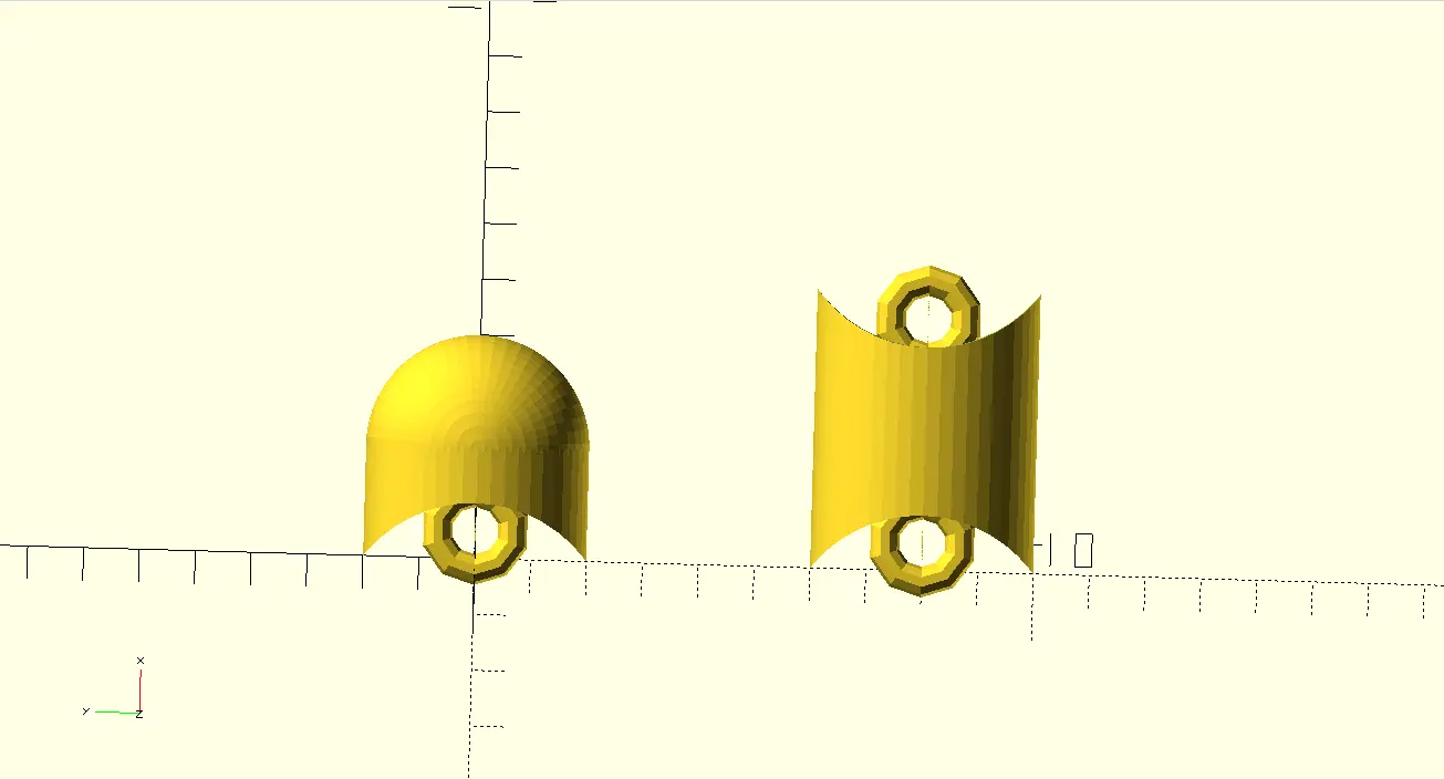 OpenSCAD link and tip pieces
