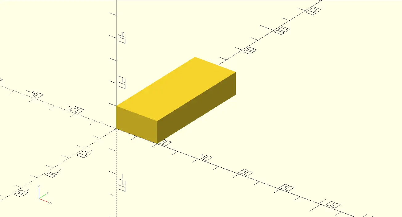 OpenSCAD rectangle example