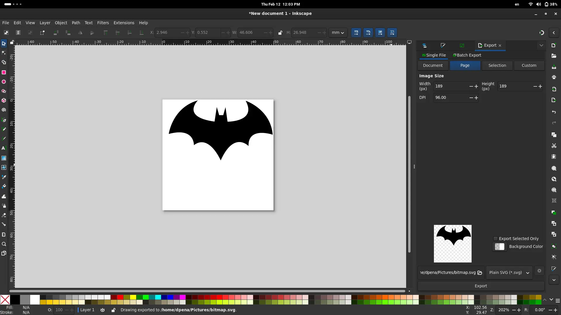 svg exporting