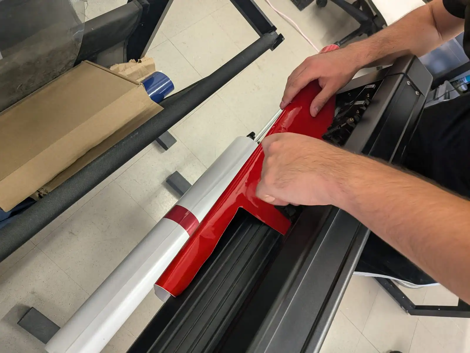 Setting up the machine