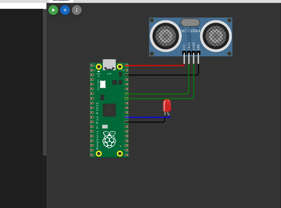 Ultrasonic and led connection