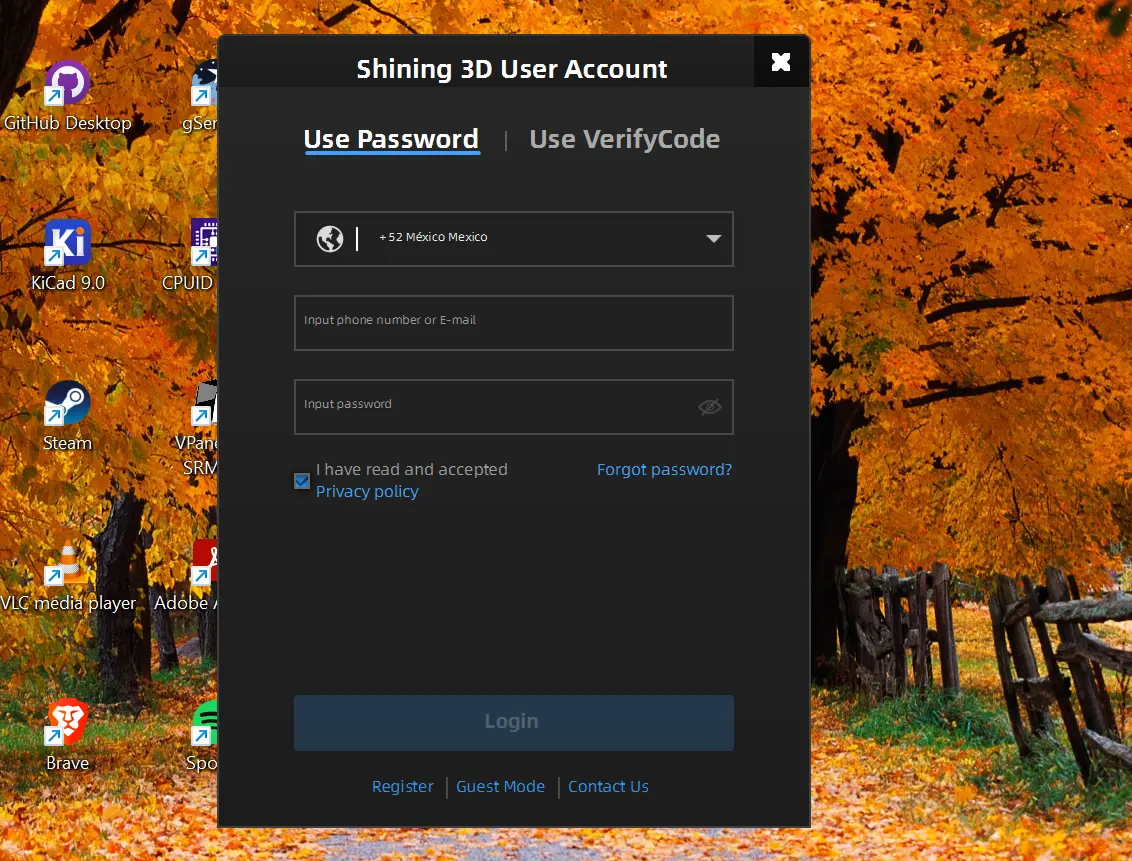 Creating an account