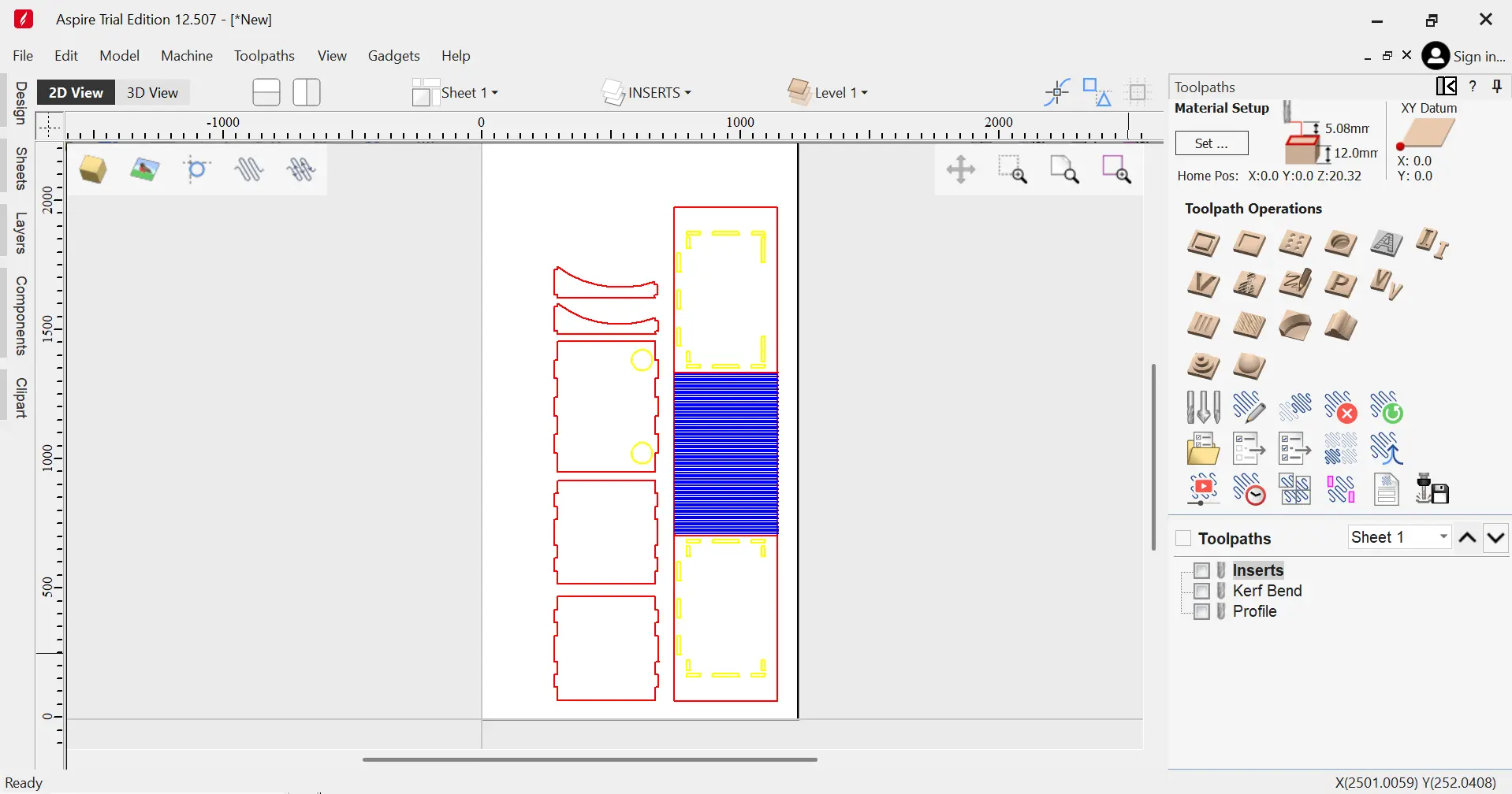 Toolpaths menu