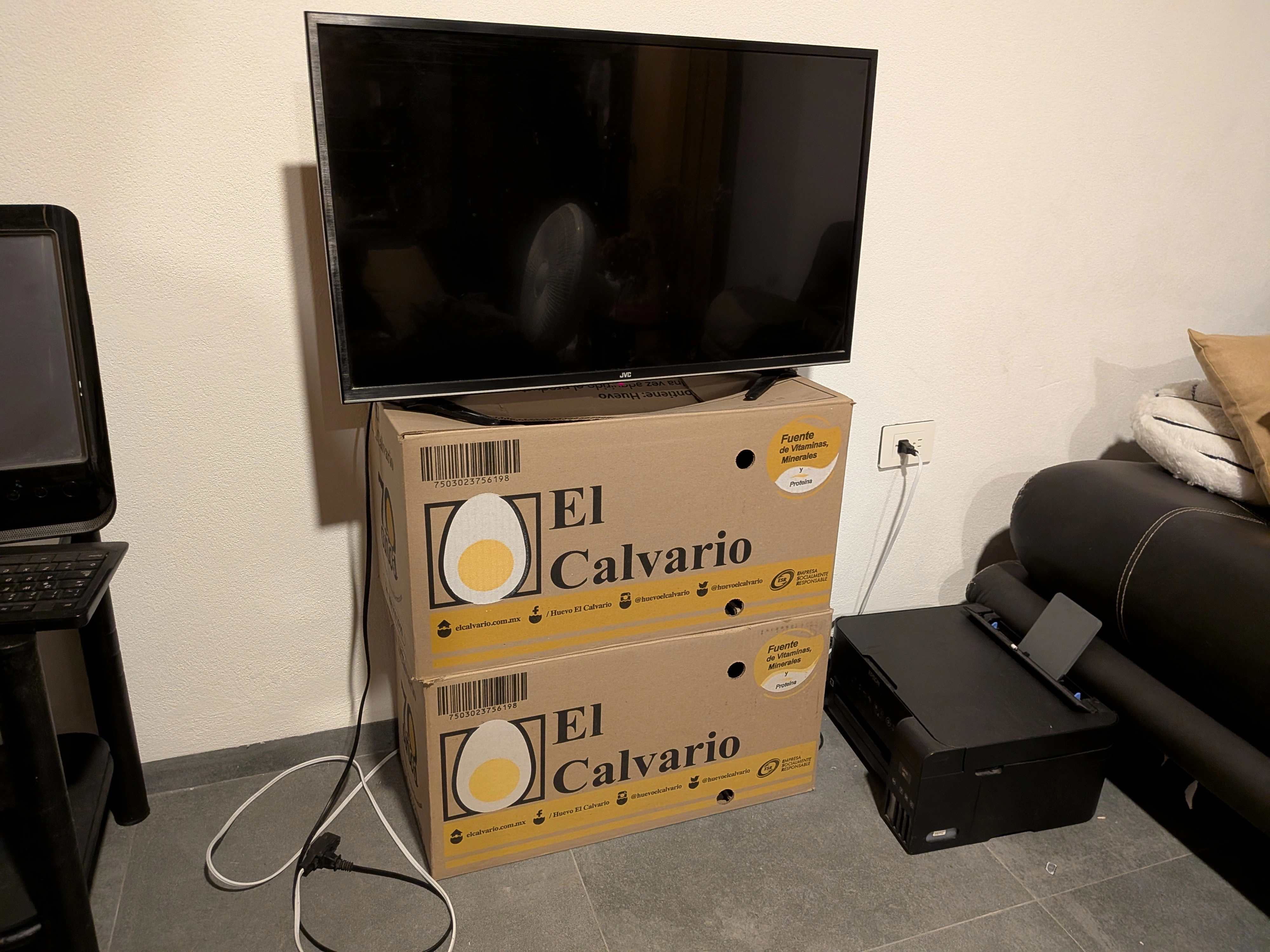 Eggbox TV stand
