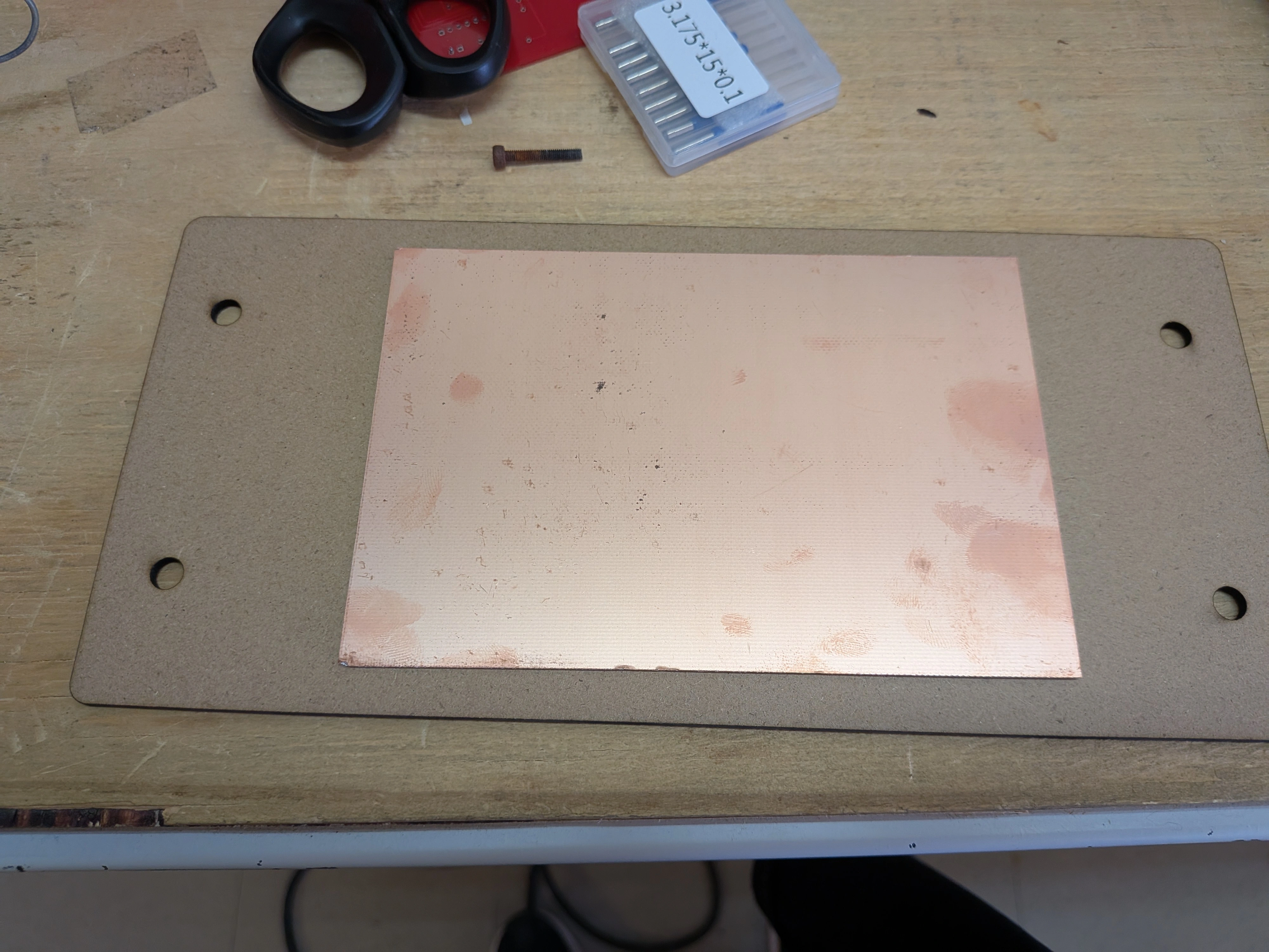Copper plate preparation