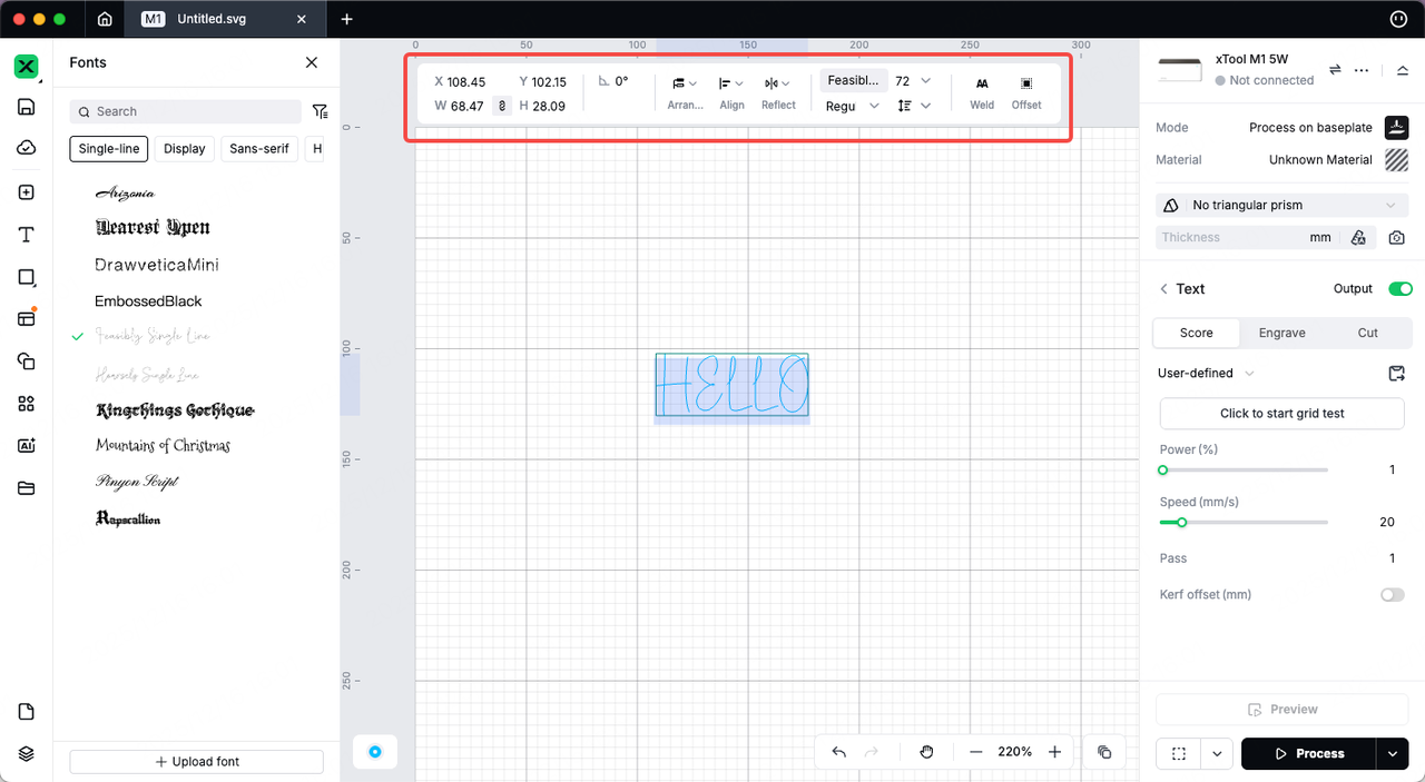 XTool Workspace