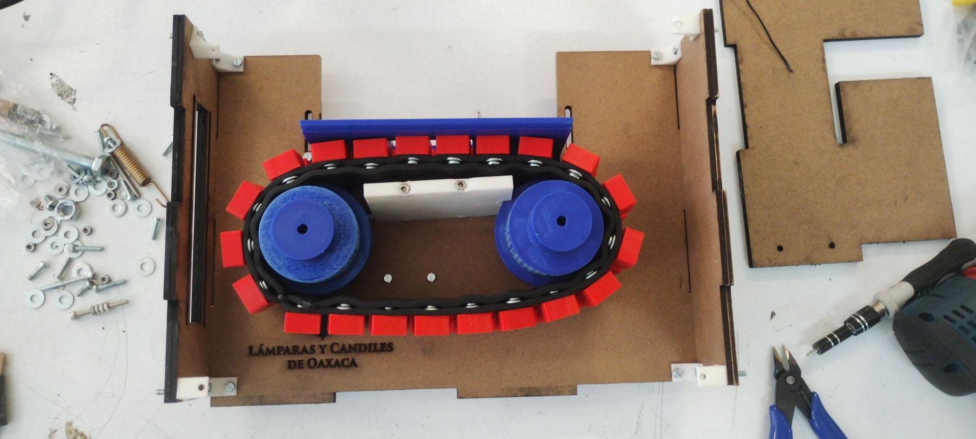 Inside of the machine