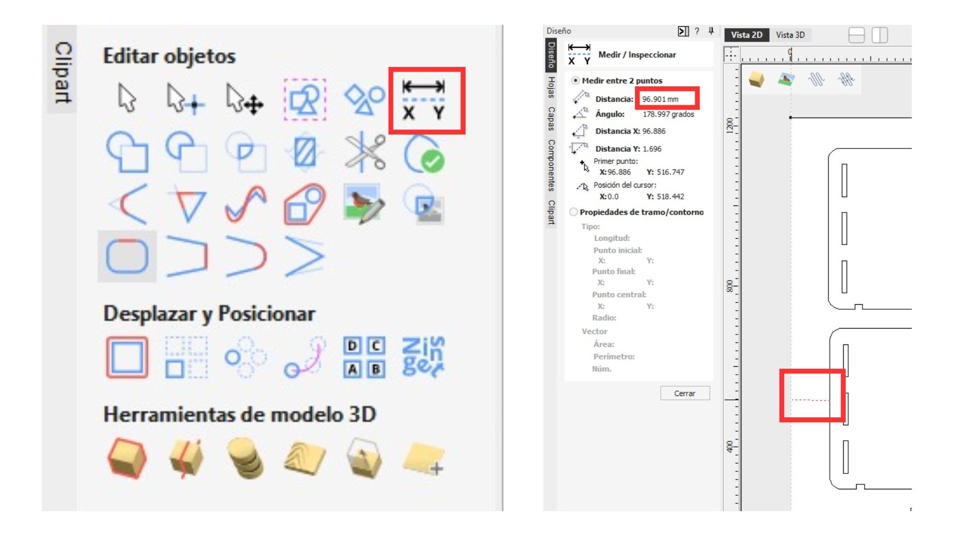 Measure tool in VCarve