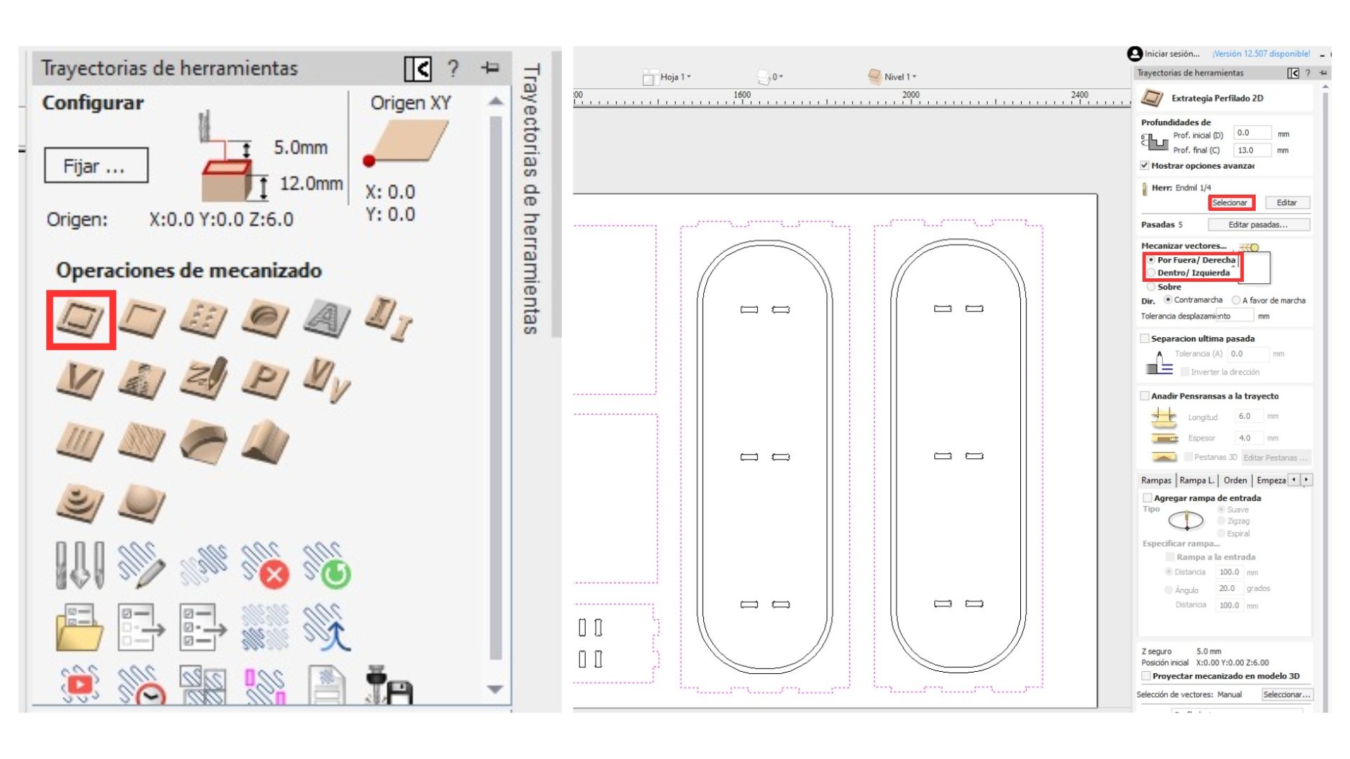 Profile option in VCarve