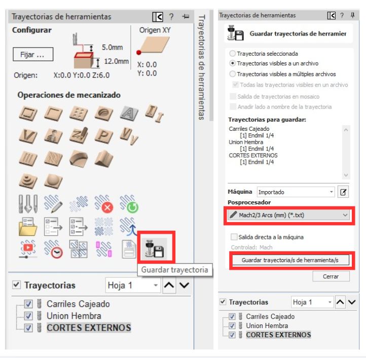 Save toolpath in VCarve