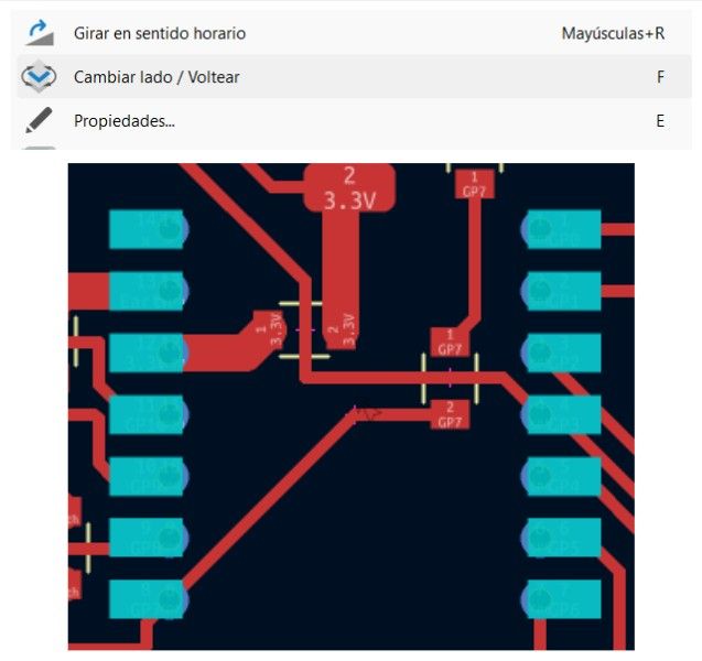 Pin layout before flip