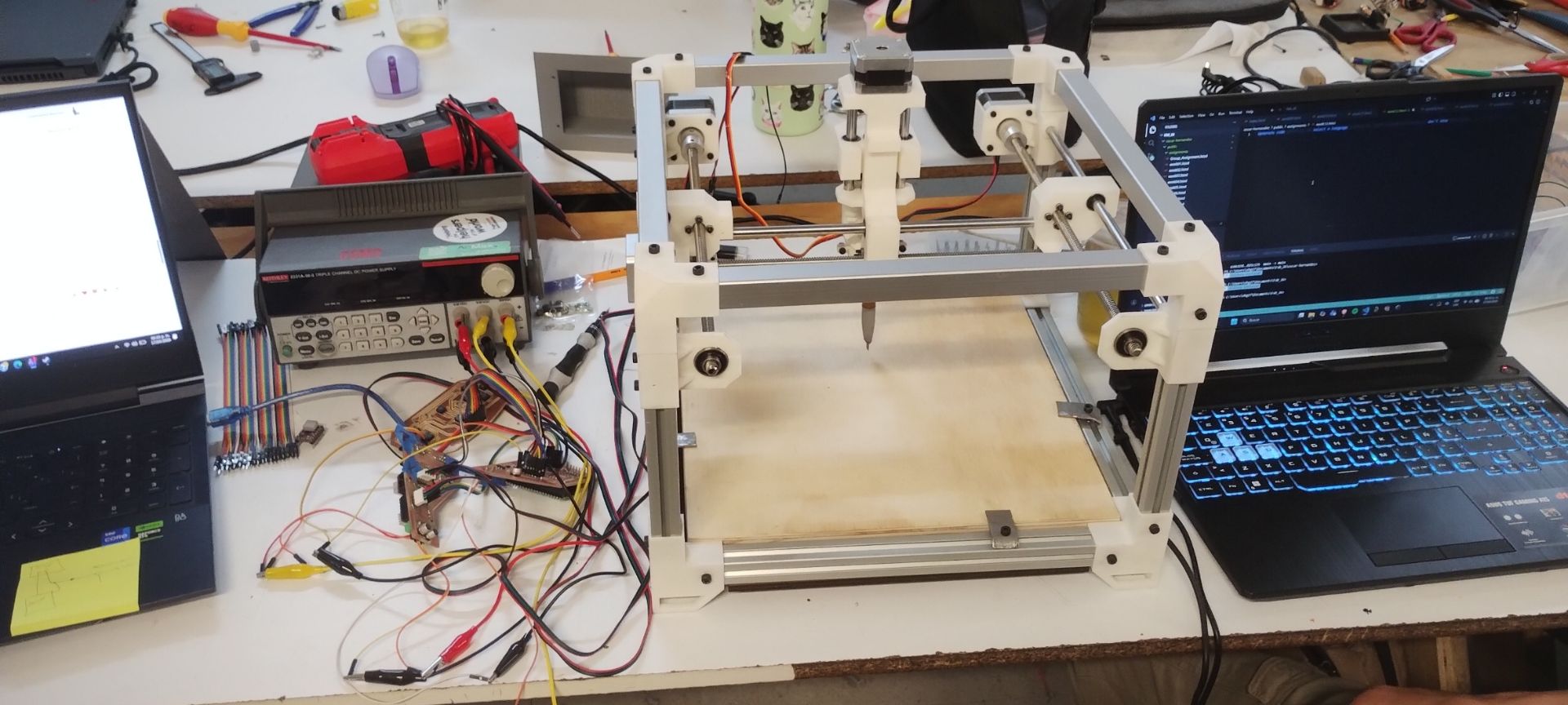 Boards connected to the machine