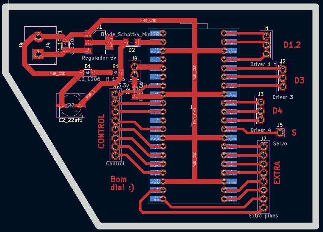 Assembled microcontroller board