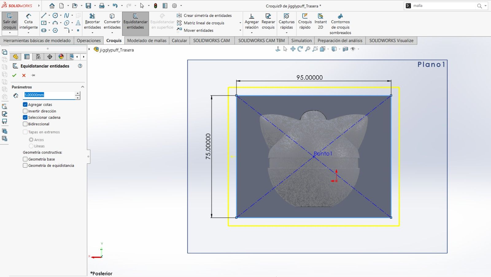 Offset for mold walls in SolidWorks