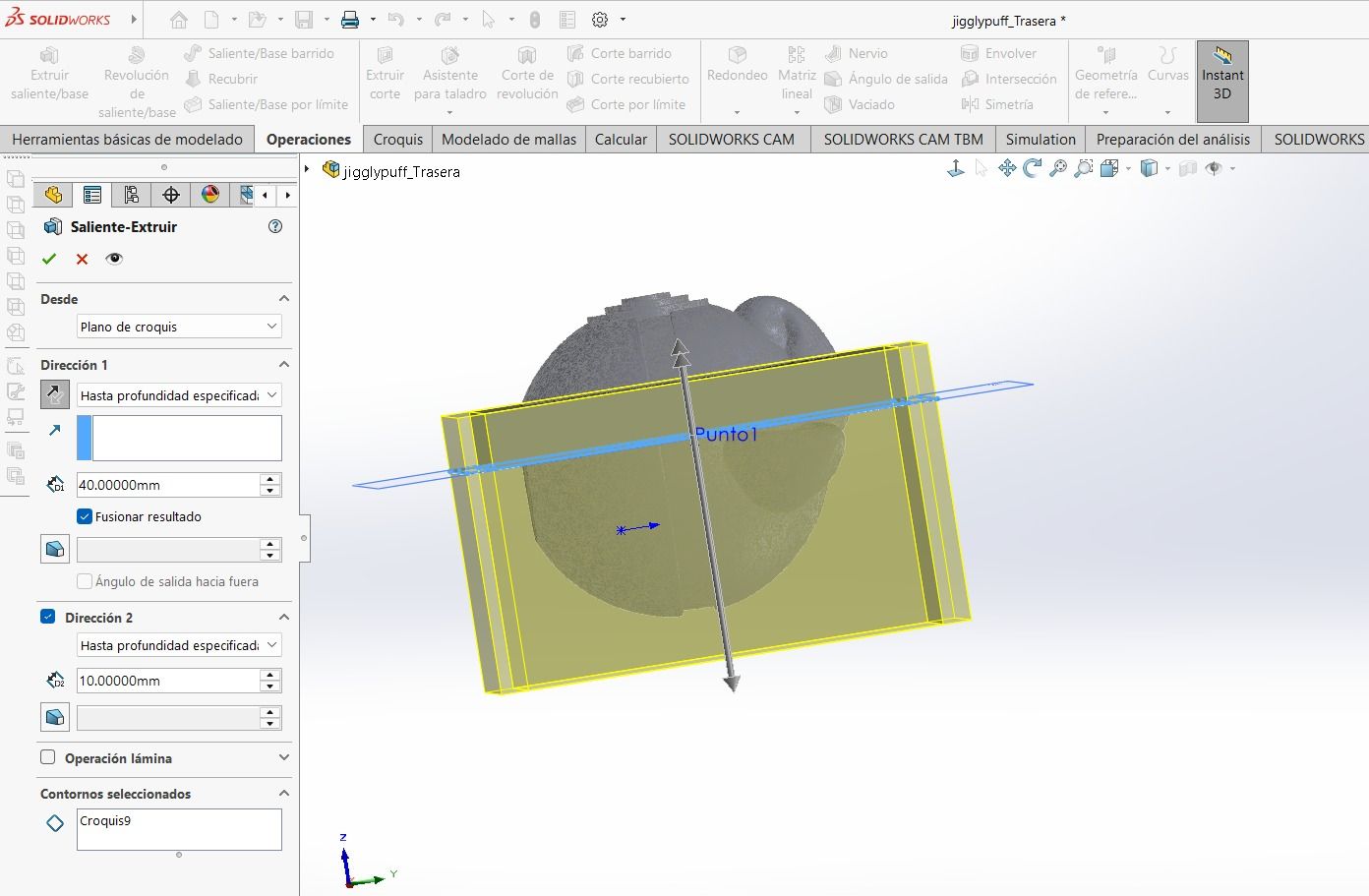 Extruding the walls in SolidWorks