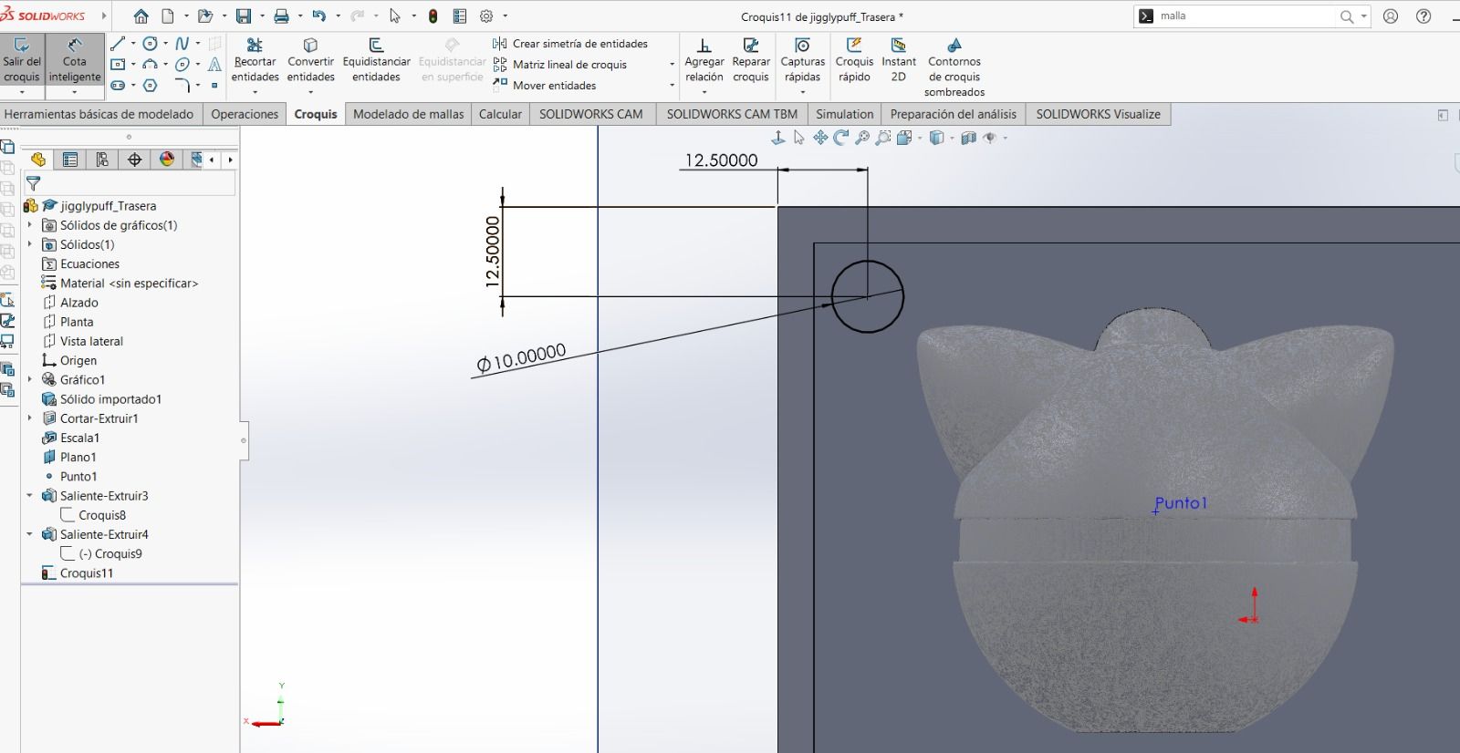Semicircle creation in SolidWorks
