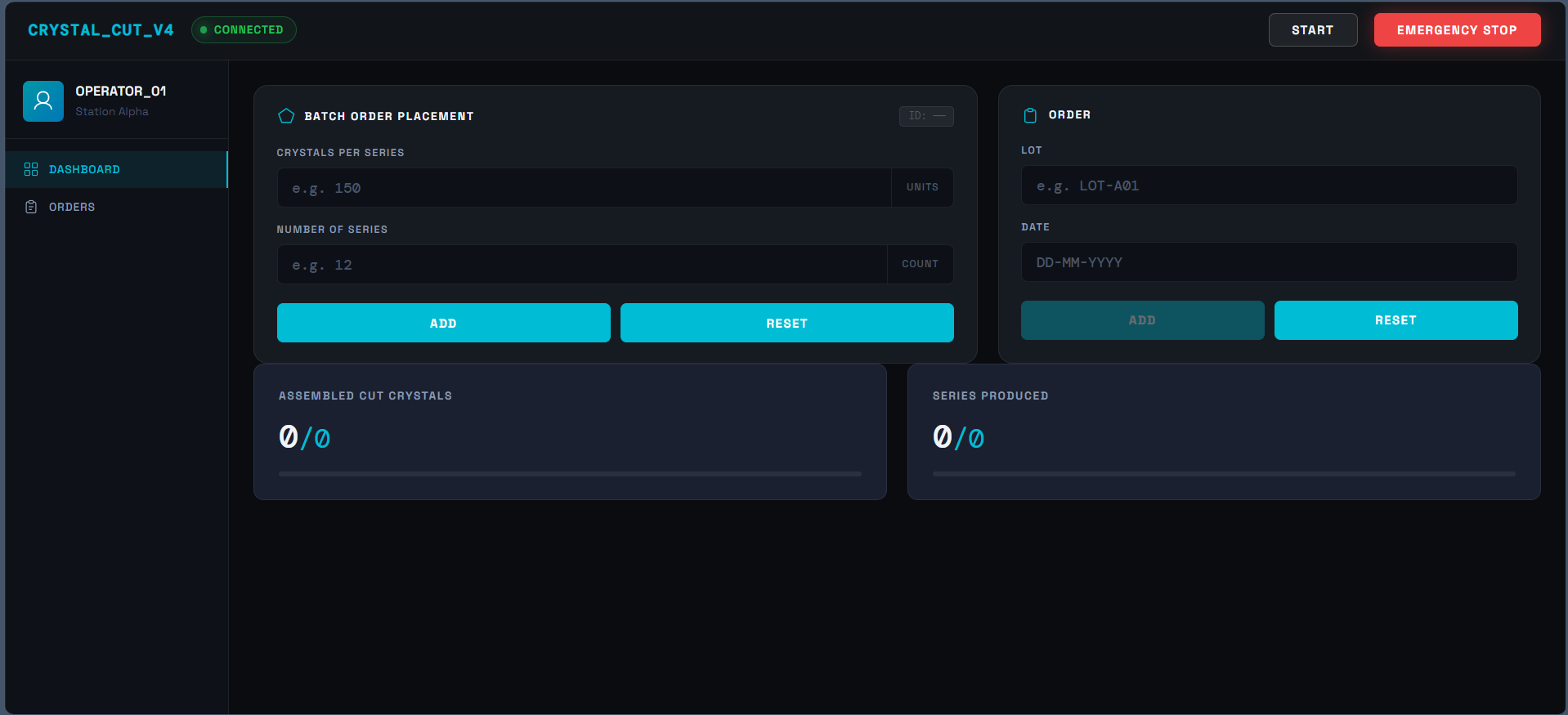 MQTT Dashboard interface
