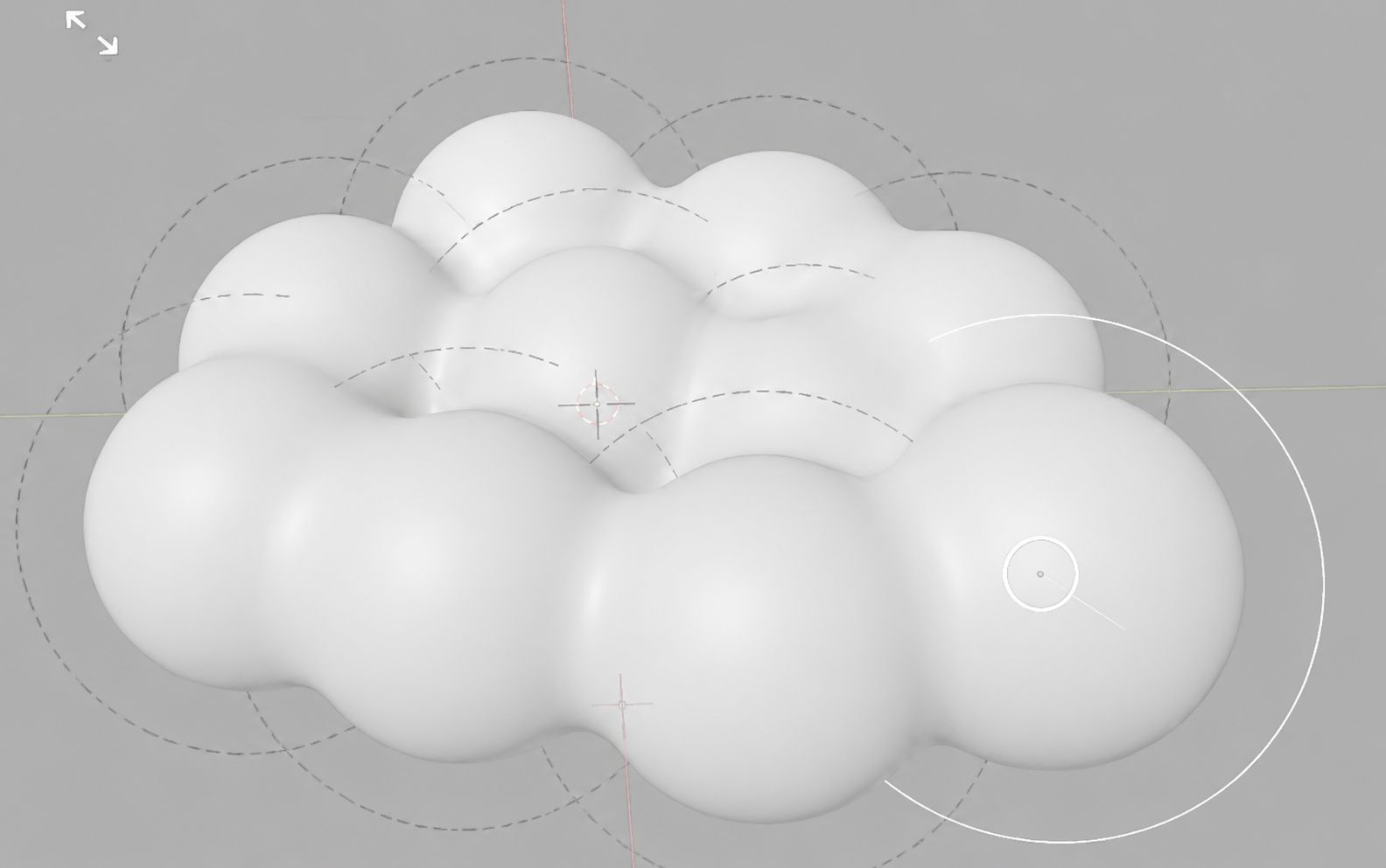 Cloud-shaped design in Blender