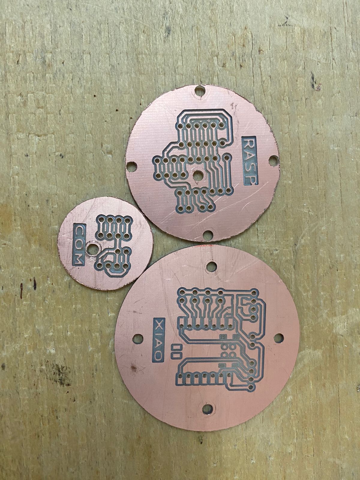 Completed milled PCB