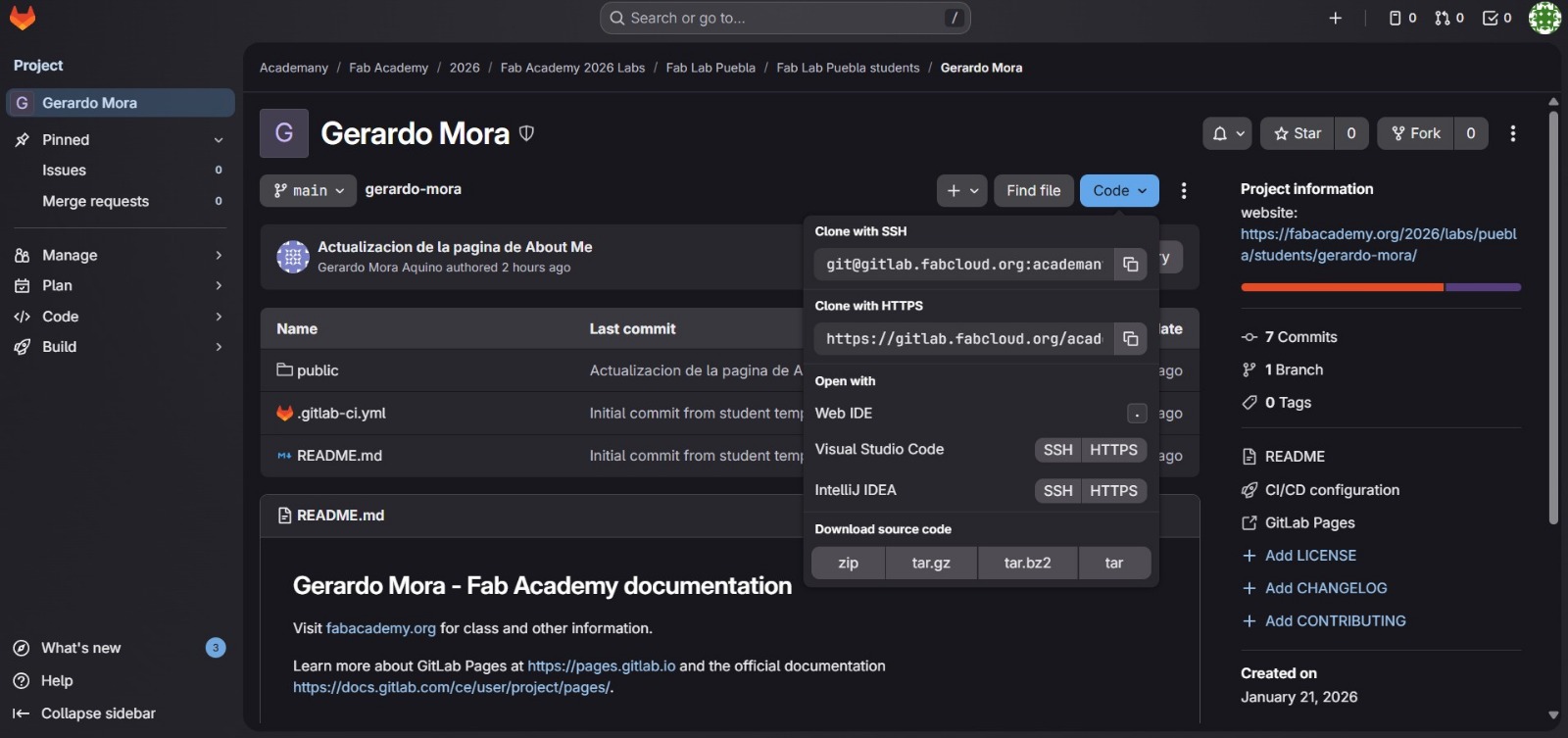 Link to clone repository