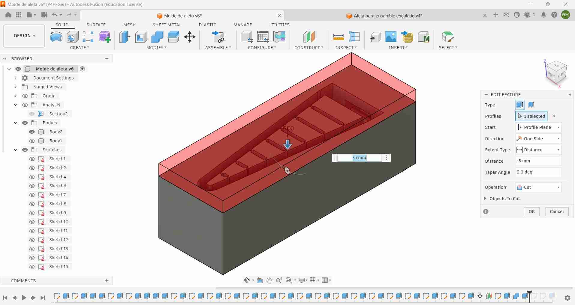 Extrusion de molde