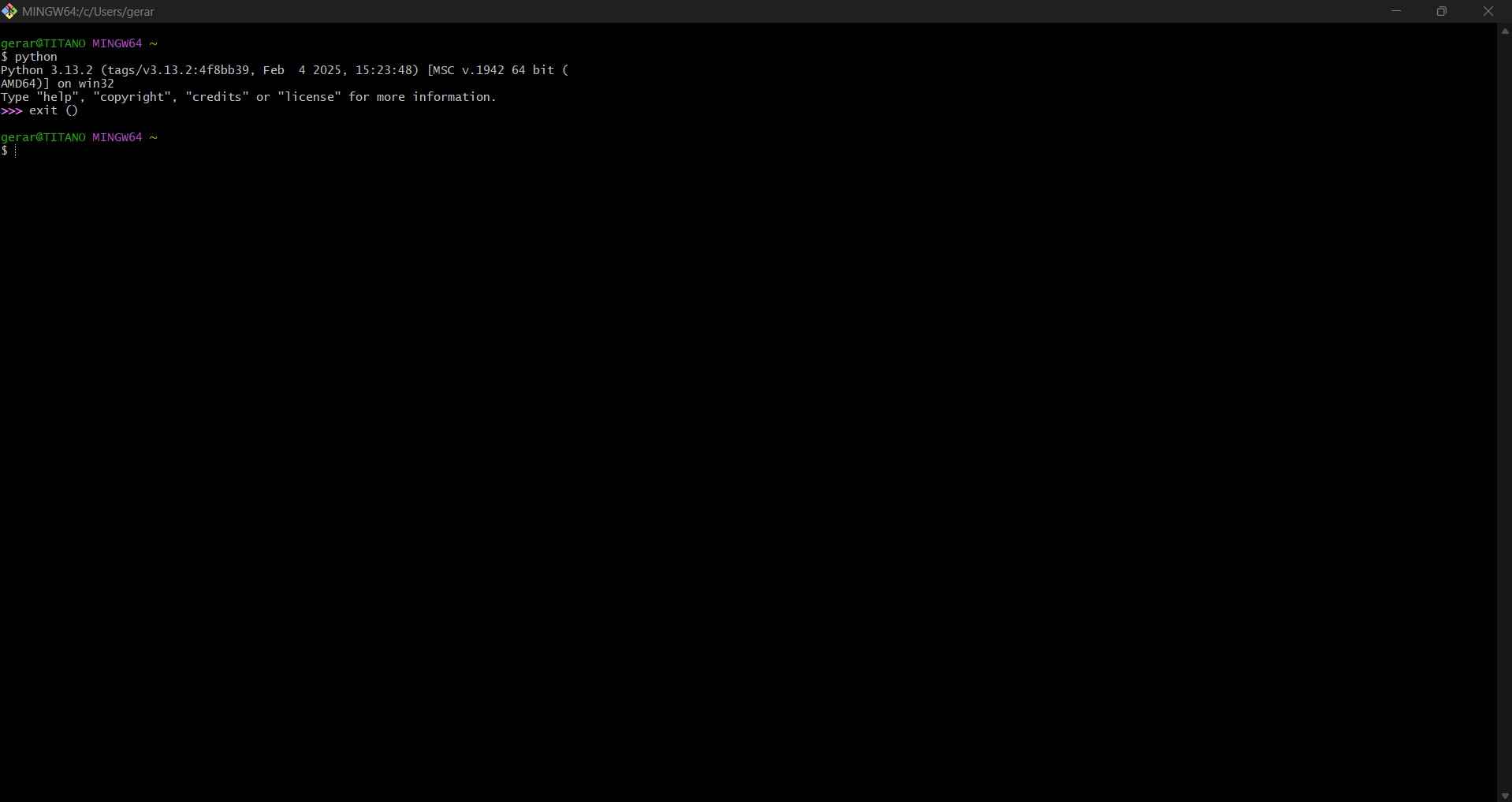 Python instalado
