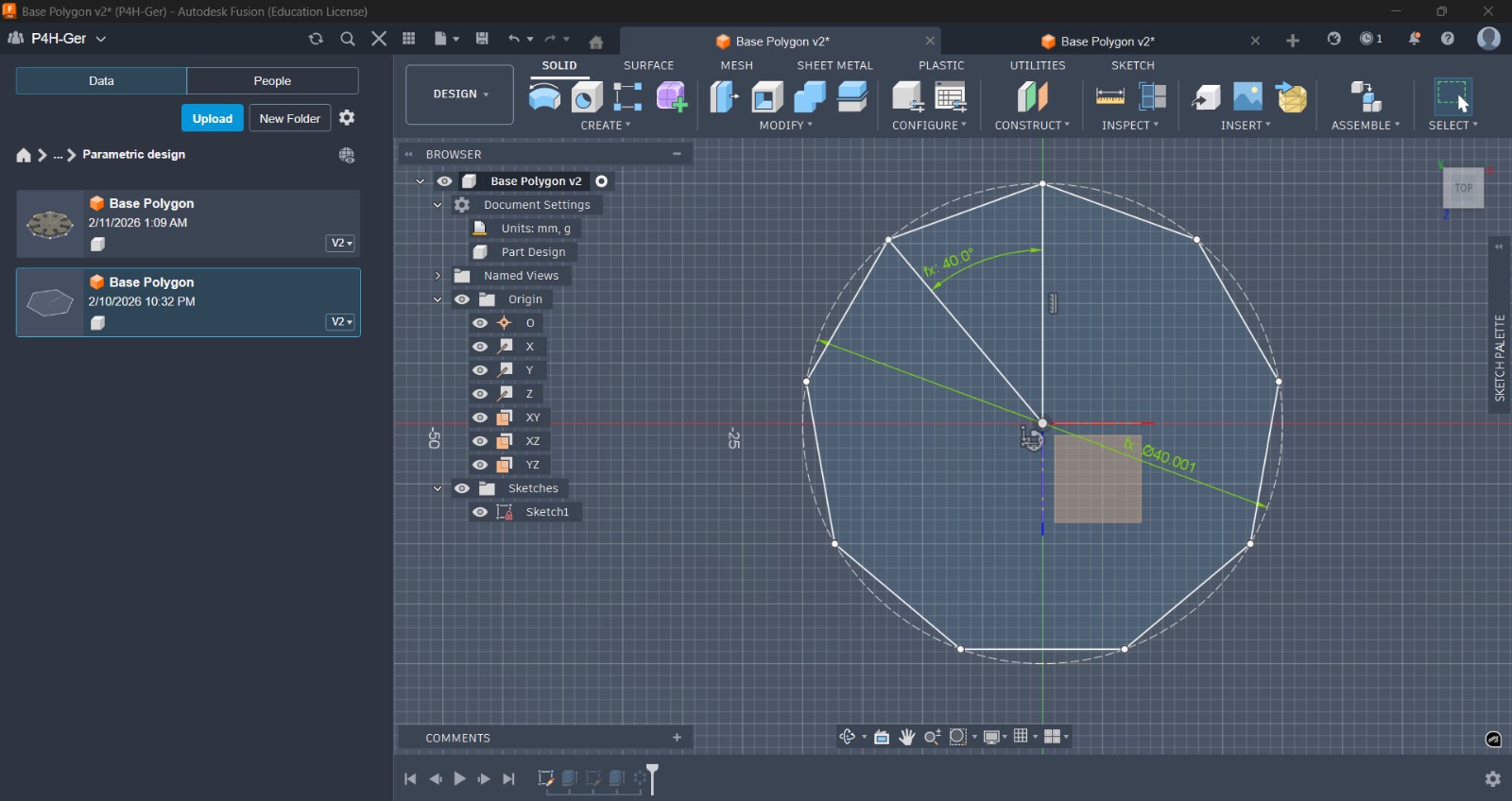 Polygon creation
