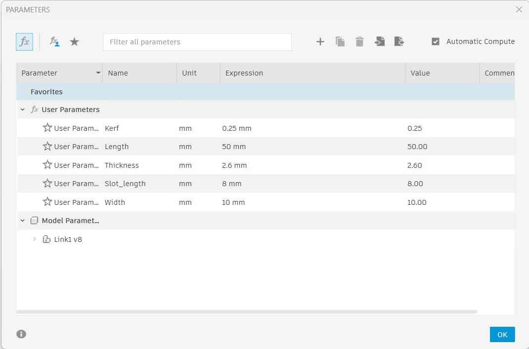 Link-Parameters