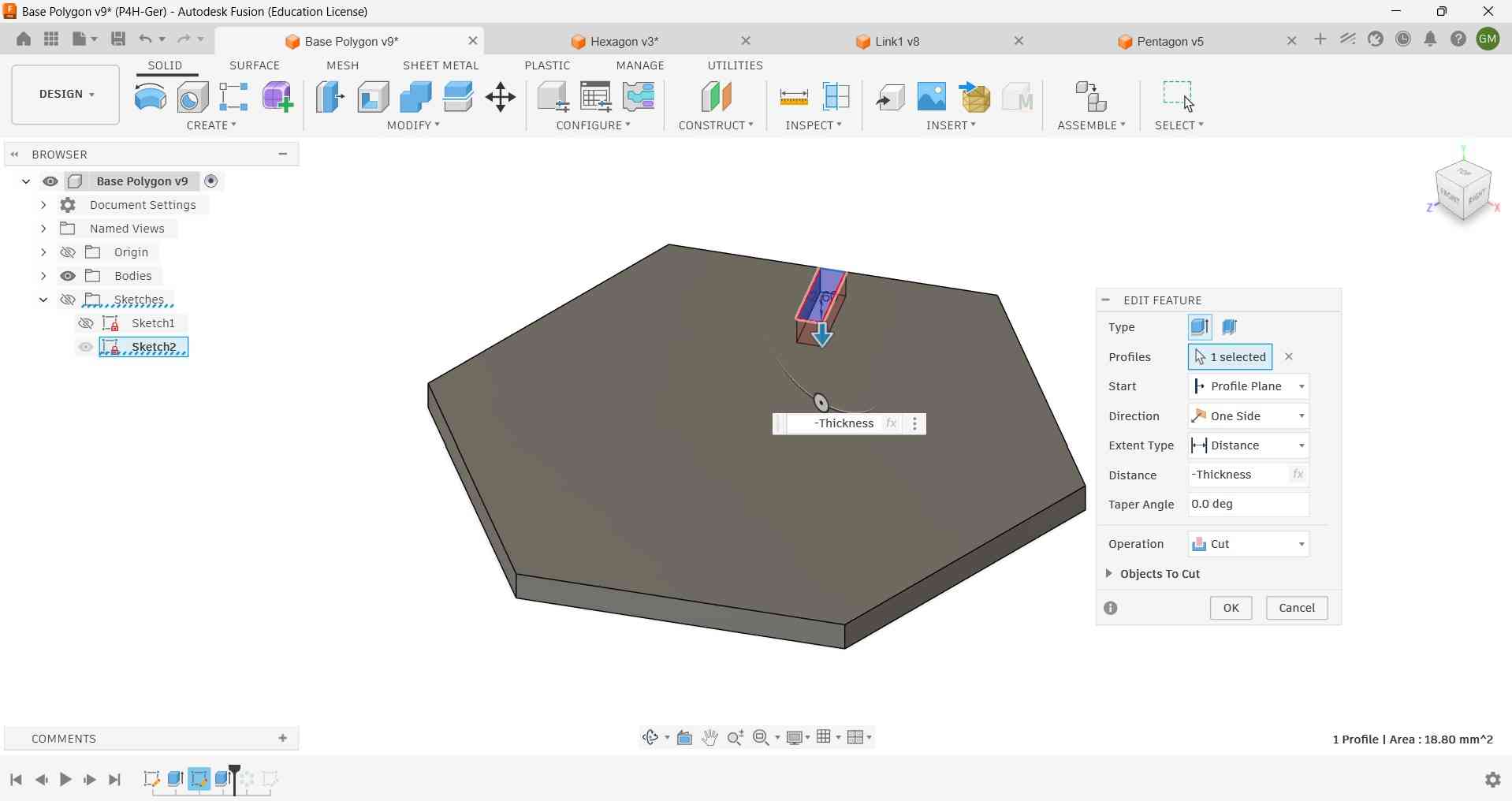 Thickness Base Polygon