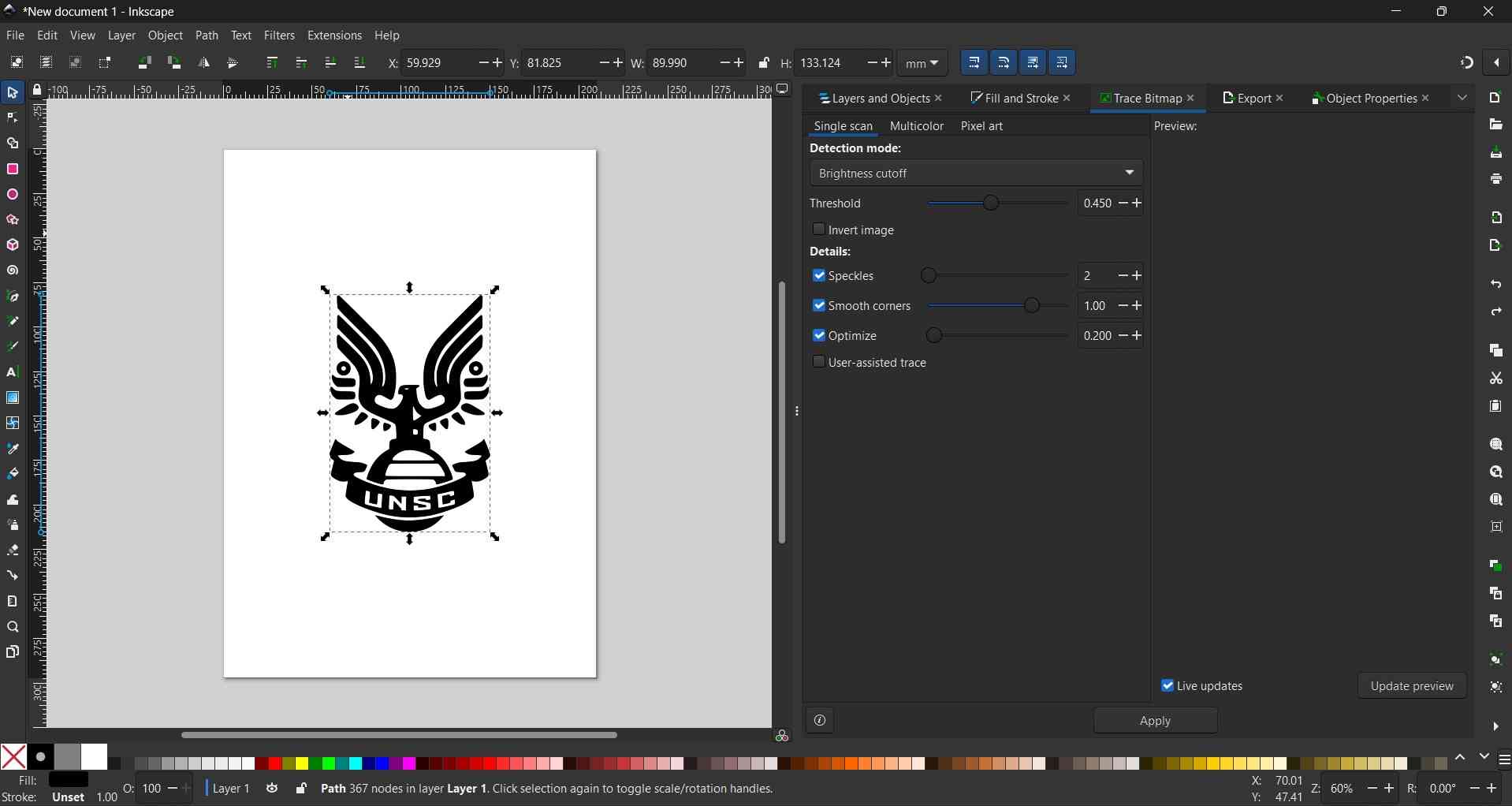 Trace Bitmap