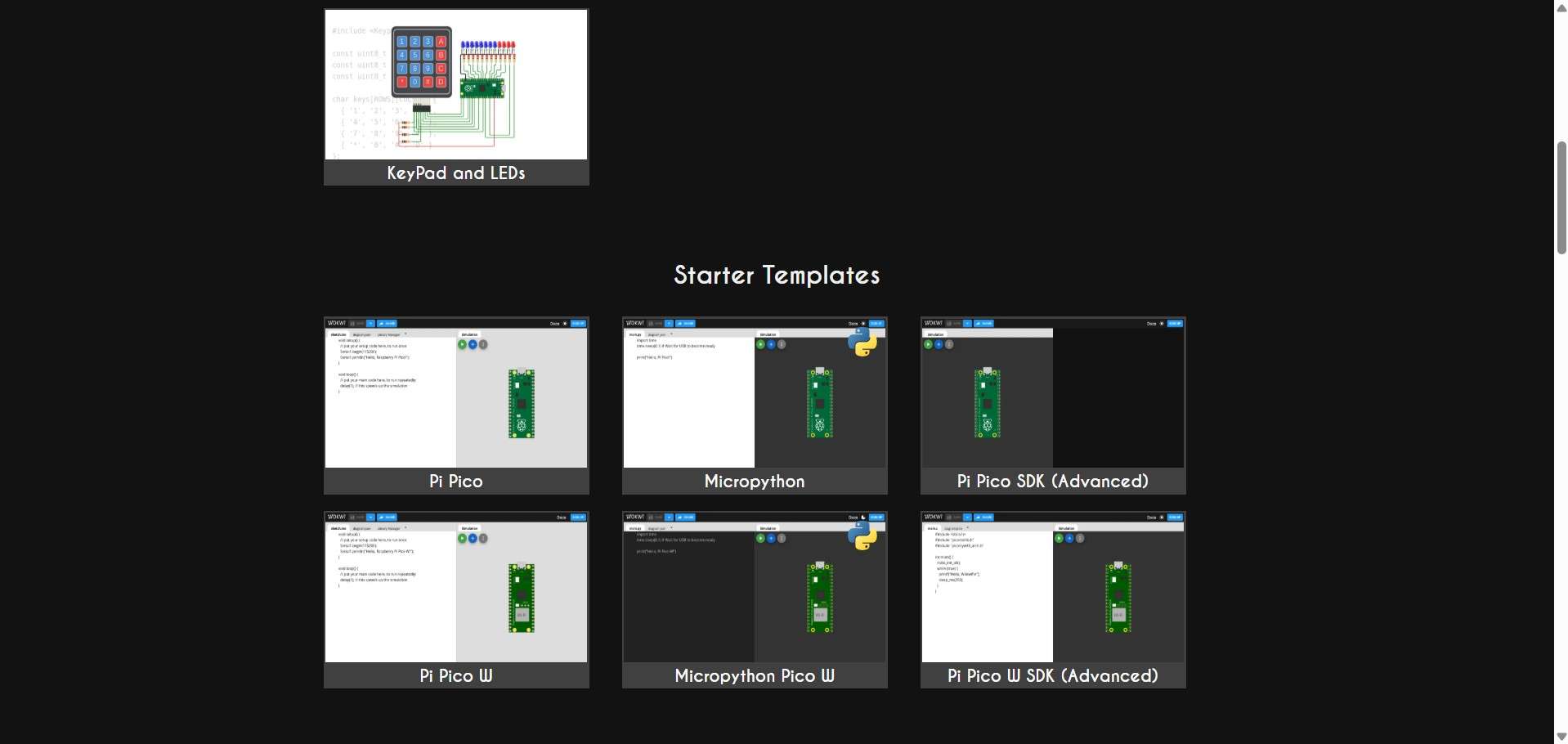 Development board selection