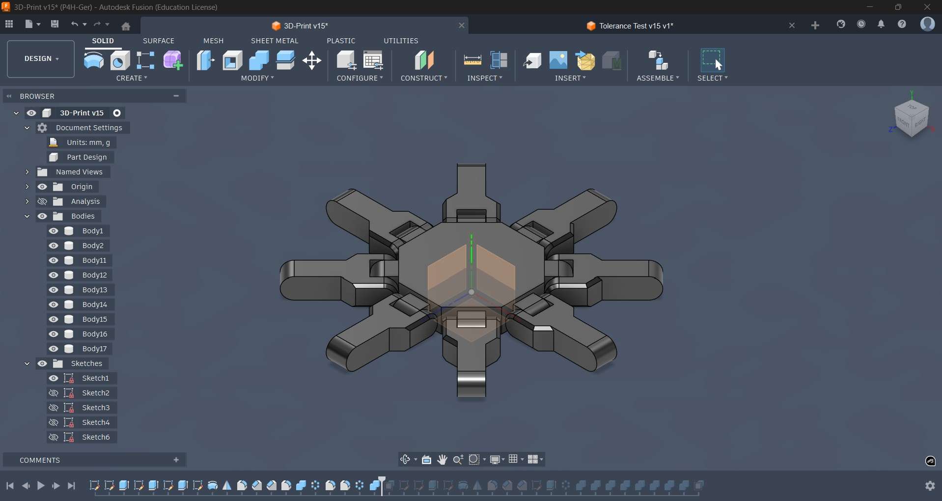 Circular pattern for links