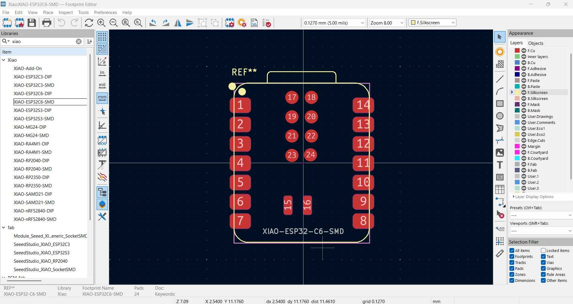 Footprint editor-STEP