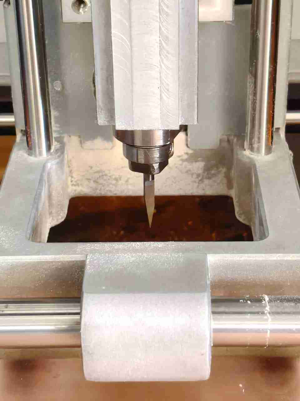 Herramienta montada en la máquina CNC